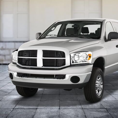 مجموعة المصابيح الأمامية الأمامية لـ 2006-2008 DODGE RAM 1500/2006-2009 DODGE RAM 2500, 3500 Pickup - استبدال المصابيح الأمامية، أضواء المصد الأمامي in Kuwait