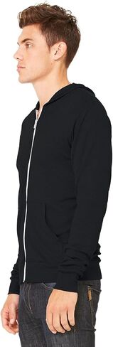 Bella Canvas Men's Full Zip Fleece Hoodie, Solid Black Triblend, Medium in Saudi Arabia