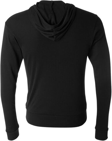 Bella Canvas Men's Full Zip Fleece Hoodie, Solid Black Triblend, Medium in Saudi Arabia