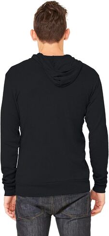 Bella Canvas Men's Full Zip Fleece Hoodie, Solid Black Triblend, Medium in Saudi Arabia