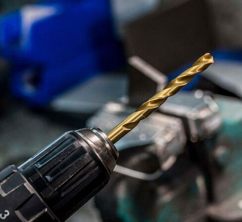 مجموعة لقم مثقاب كوبالت 3/16 بوصة من LudoPam، طول M35 HSS Twist Jobber للمعادن الصلبة والفولاذ المقاوم للصدأ والحديد الزهر، عبوة من 10 قطع in Kuwait