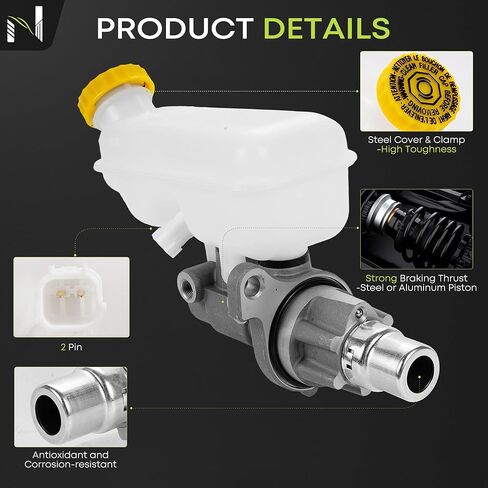 Brake Master Cylinder with Reservoir for Dodge Grand Caravan 2009-2015 - Replacement for OEM #M630663, 4877805AE, 4877805AC in Kuwait