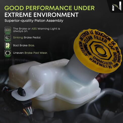 Brake Master Cylinder with Reservoir for Dodge Grand Caravan 2009-2015 - Replacement for OEM #M630663, 4877805AE, 4877805AC in Kuwait