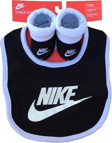 Nike 2 piece bib/booties 0-6 month, Newborn, Black in Saudi Arabia