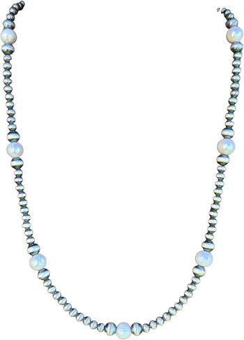Southwestern Sterling Silver Freshwater Pearls 4mm Bead Necklace 18 Inch Gift in Kuwait