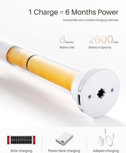 Smart Zebra Blinds for Windows, Alexa Motorized Blinds with Remote Control, Automatic Electric Power Zebra Shades for Indoor Windows (23" W x 72" H, White) in Kuwait