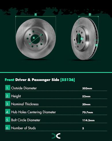SCITOO Front 11.93" Brake Pads and Rotors Kits Fit For Chevrolet Impala 2006 2007 2008 2009 2010 2011 2012 2013,For Chevrolet Monte Carlo 2006-2007 in Saudi Arabia
