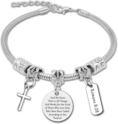DlaeKua Christian Gifts for Women Inspirational Religious Gifts for Women Christian Bracelet Bible Verse Gifts Inspirational Gifts Baptism Gifts for Goddaughter Communion Gifts Christian Faith Gifts in Saudi Arabia