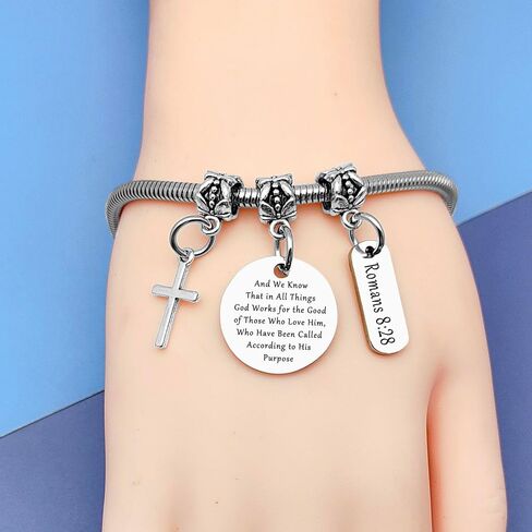 DlaeKua Christian Gifts for Women Inspirational Religious Gifts for Women Christian Bracelet Bible Verse Gifts Inspirational Gifts Baptism Gifts for Goddaughter Communion Gifts Christian Faith Gifts in Saudi Arabia
