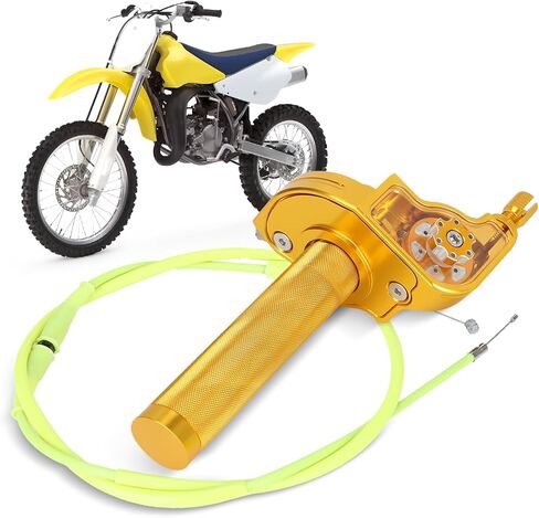 Motorcycle Twist Throttle 7/8" 22mm with Throttle Cable CNC Assembly Universal for TTR 110 230 YZ 85 125 250 PW 50 80 Dirt Pit Mini Bike Blue in Saudi Arabia