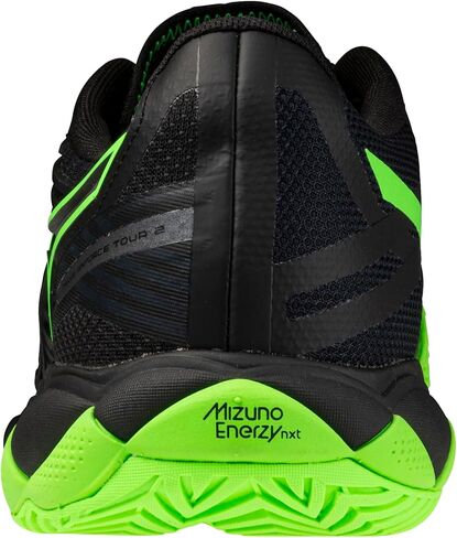 Mizuno Wave Enforce Tour 2 All Court Men's Racquet Sports Shoe, Black-Glowing Apple, US Mens 9.5 in Kuwait