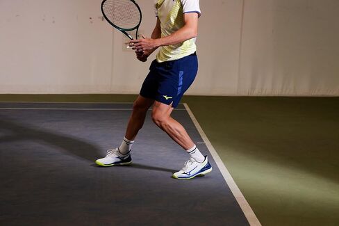 Mizuno Wave Exceed Tour 7 All Court Men's Racquet Sports Shoe, White-Dazzling Blue, US Mens 9 in Kuwait