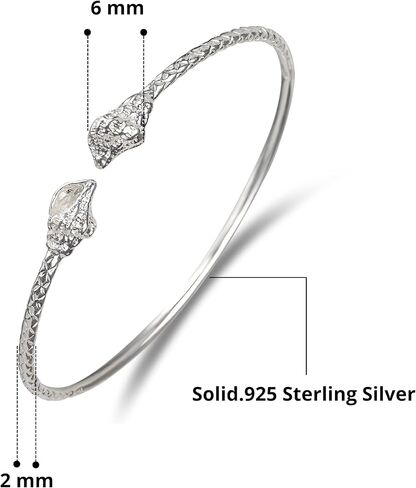 Better Jewelry Shell Ends West Indian Bangles .925 Sterling Silver 28.0 Grams, 1 pair, made in the USA in Kuwait