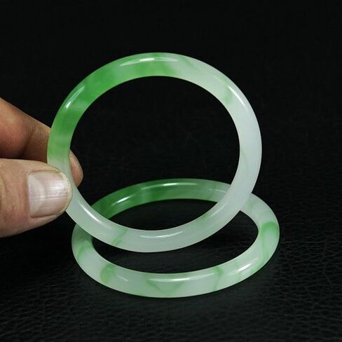 SMDSAZ Natural Jade Bangle Women Gifts Men Jadeite Bangles Jades Stone Bracelets Accessories Jewellery (Gem Color : 58mm) in Saudi Arabia