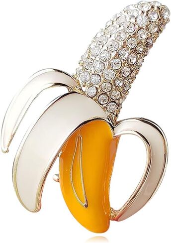 Fruit Brooch Pin for Women Men Dainty Strawberry Apple Cherry Lemon Cute Fruits Crystal Simple Badges Brooches Pin Jewelry Gift Dress Suit Shirt Clothes Accessories in Kuwait