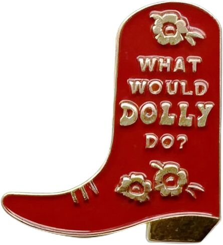 Red Cowgirl Boot Enamel Pin, Wild West Spirit & Independent Woman Lapel Pin, Sassy Western Badge for Hat Jacket Backpack Denim Vest, Courageous Gift for Cowgirl Sister Best Friend Coworker in Saudi Arabia