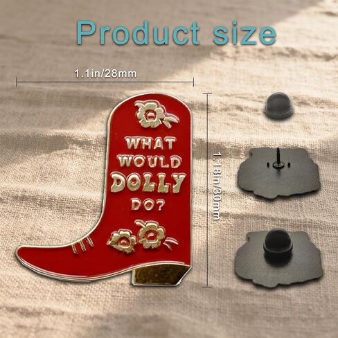 Red Cowgirl Boot Enamel Pin, Wild West Spirit & Independent Woman Lapel Pin, Sassy Western Badge for Hat Jacket Backpack Denim Vest, Courageous Gift for Cowgirl Sister Best Friend Coworker in Saudi Arabia