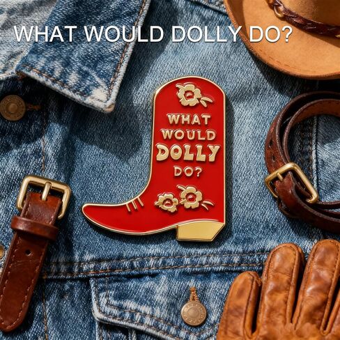 Red Cowgirl Boot Enamel Pin, Wild West Spirit & Independent Woman Lapel Pin, Sassy Western Badge for Hat Jacket Backpack Denim Vest, Courageous Gift for Cowgirl Sister Best Friend Coworker in Saudi Arabia