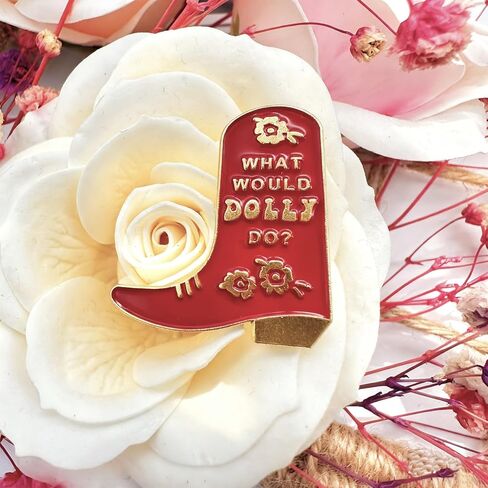 Red Cowgirl Boot Enamel Pin, Wild West Spirit & Independent Woman Lapel Pin, Sassy Western Badge for Hat Jacket Backpack Denim Vest, Courageous Gift for Cowgirl Sister Best Friend Coworker in Saudi Arabia