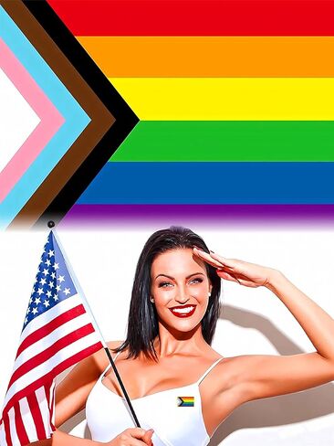 HAFILO 12/25/50/100/200 pieces Small rectangle Inclusive Progress Pride Pins Rainbow Gay Flag LGBTQ Progressive flag Lapel Pin pride badge for Clothes Backpack Hat Souvenir gift Bulk in Kuwait