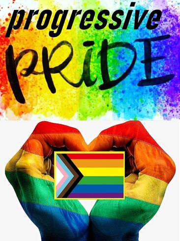 HAFILO 12/25/50/100/200 pieces Small rectangle Inclusive Progress Pride Pins Rainbow Gay Flag LGBTQ Progressive flag Lapel Pin pride badge for Clothes Backpack Hat Souvenir gift Bulk in Kuwait