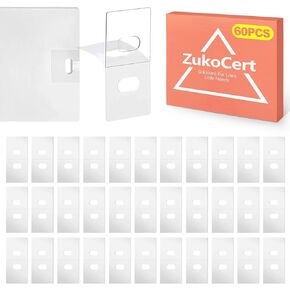 ZukoCert 60-Pack Vertical Blind Repair Kit – Clear Self-Adhesive Clips for Broken Blind Slats (Durable Reinforced Plastic, Easy to Apply, Ideal for Home & Office Vertical Blinds) in Kuwait