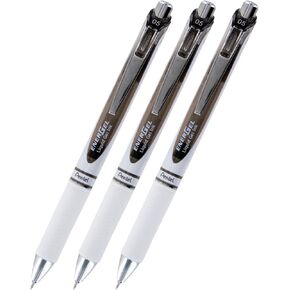 Pentel EnerGel Pearl Retractable (0.5mm) Needle Tip, Fine Line, Black Accent, Black Ink 3 Pack in Kuwait