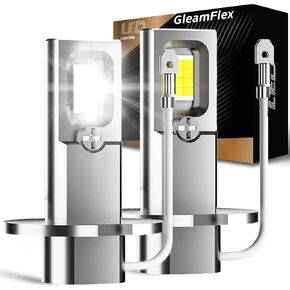 H3 LED Fog Light Bulb, 30000 Lumens H3 LED Bulb 6500K White, 1:1 Mini Size Plug and Play Canbus Ready, Long Lifespan Fog Lights DRL, Pack of 2 in Saudi Arabia