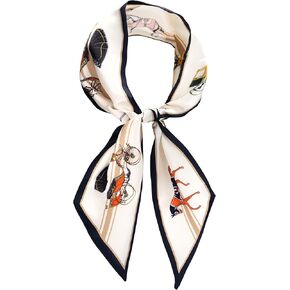NextArt Equestrian Satin Scarf for Women, Silk-Feel Scarf for Hair, Neck or Handbag, Lightweight Elegant Accessory, Mother’s Day or Derby Season Gift in Saudi Arabia