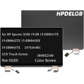 HPDELGB Replacement for HP Spectre X360 15-EB 15-EB0041TX 15-EB0042TX 15-EB0043DX 15-EB0043TX 15-EB1043DX L97636-001 LCD Touch Screen Display Digitizer Assembly 3840X2160 UHD Brown Not OLED in Kuwait