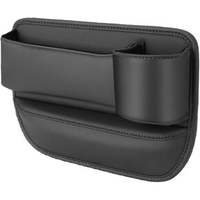 Car Seat Gap Organizer & Cup Holder Expander - Anti-Slip Design, Universal Fit for SUV/Truck, Prevent Phone/Keys Falling (Black) in Kuwait