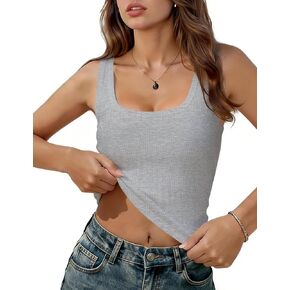 MAPICK Tank Tops for Women Ribbed Fitted Sleeveless Camisole Summer Basic Stretchy Slim Cute Y2K Going Out Top in Kuwait