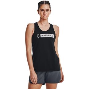 Under Armour Womens Softball Wordmark Bar Tank Top - Quick-Drying Cotton Blend in Kuwait