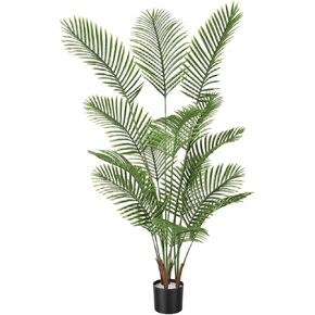 Artificial Palm Trees, 4FT Tall Faux Tree for Indoor and Outdoor, Artificial Plants with Basic Planter, Suitable for Home, Bathroom, Porch Outside Patio Decor in Saudi Arabia