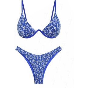 seamoly Red Gingham Underwire Cheeky Bikini Set in Kuwait