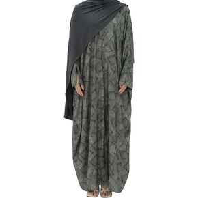 Muslim Prayer Cardigan Fashion Geometry Abaya Islamic Light Dress Comfortable Long Robe for Women in Saudi Arabia