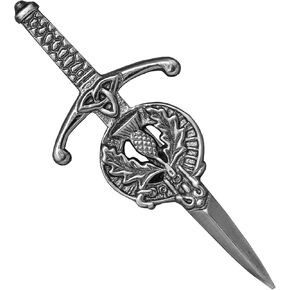 دبوس DSS KILTS Thistle Kilt - أسود عتيق مع شارة الشوك - إكسسوار نقبة المرتفعات الاسكتلندية للرجال - دبوس قفل خلفي للكيلات in Kuwait