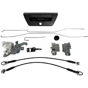 طقم إصلاح أجهزة الباب الخلفي الكامل لسيارة Ford for F150 Lariat/SSV/XL/XLT 2018-2021 بلاستيك أسود، فولاذ خلفي محكم، غير مكتمل FL3Z9940700A FO1900126 in Kuwait