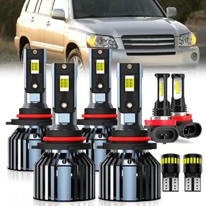 For 2011-2020 Toyota Sienna light Bulbs, 9005 High Beam H11 Low Beam H11 Fog Light License Plate Lights Combo, 8PCS in Saudi Arabia