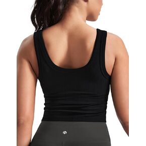 HeyNuts Ribbed Longline Sports Bras for Women, U Back Workout Yoga Crop Tank Tops Padded A-D Cups in Kuwait