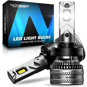 NOVSIGHT 𝐇𝟏𝟏 Fog Light Bulbs - 70000LM Ultra Bright 𝐇𝟏𝟏/𝐇𝟗/𝐇𝟖 Fog Bulb, 100,000+ Hours Lifespan, Automotive High/Low Beam LED Bulb With Cooling Fan, 6500K White, IP68 Waterproof, Pack of 2 in Kuwait