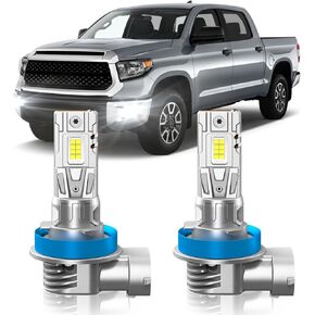 Fit for Toyota Tundra 2014-2021 Fog Light Bulbs or DRL, 6000K Cool White 700% Brightness, Real 1:1 Size Plug and Play, Pack of 2 in Kuwait