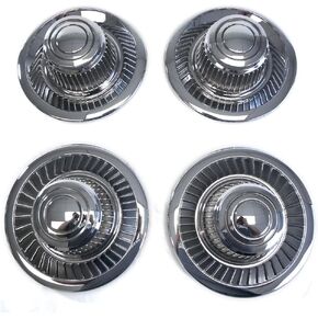 مجموعة انعكاسات تلقائية مكونة من 4 أغطية مركزية من الكروم ABS على طراز ديربي لسيارة GM Classic 1967-1982 in Kuwait