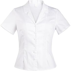 YARN & INK Women's Classic-Fit Casual Blouses Button Down Shirt 1950s Retro Elegant Work Office Tops in Kuwait