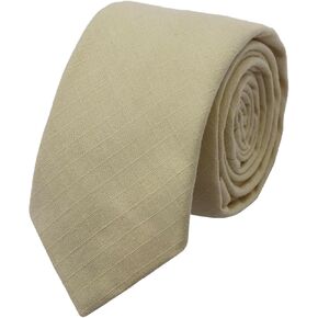 Solid Color Ties for Men, Cotton Mens Tie Skinny Necktie for Office Business Casual Party School Wedding Graduation in Kuwait