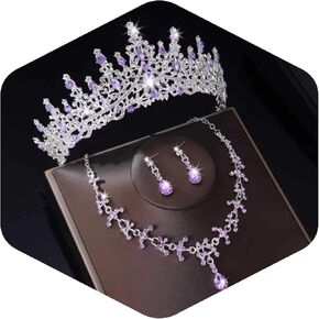 Kamirola Tiaras and Crowns for Women,Tiaras Earrings Necklace, Crystal Bridal Jewelry Set, Costume Party Halloween Prom Pageant Jewelry for Women（TR88） in Kuwait