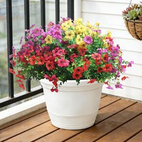 Outdoor Artificial Daisies 20 Bundles, UV Resistant Fake Flowers for Indoor Outdoor Hanging Planters, Garden Decor, Wreaths, Wedding and Home Office Fall Decor in Saudi Arabia