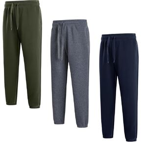 Gary Com 3 Packs Mens Fleece Athletic Sweatpants with Pockets and Drawstring Elasticity Bottom Active Workout Joggers Pants in Kuwait