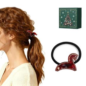 Red Hair Clips for Women, Luxury 3mm Thick Acetate Decorative Small Hair Clips for Bangs, Cute Hair Accessories for Girls, Premium Handmade Horse Duckbill Hair Clips Gift for Daughter in Saudi Arabia