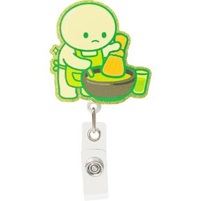 Cute & Funny Matcha Maker Nurse Badge Reel, Retractable ID Badge Holder for Nurses, CNAS, RNs, Social Workers & Teachers, Green Tea Kawaii Nursing Accessories, Nurse Gifts for Women & Girls in Saudi Arabia